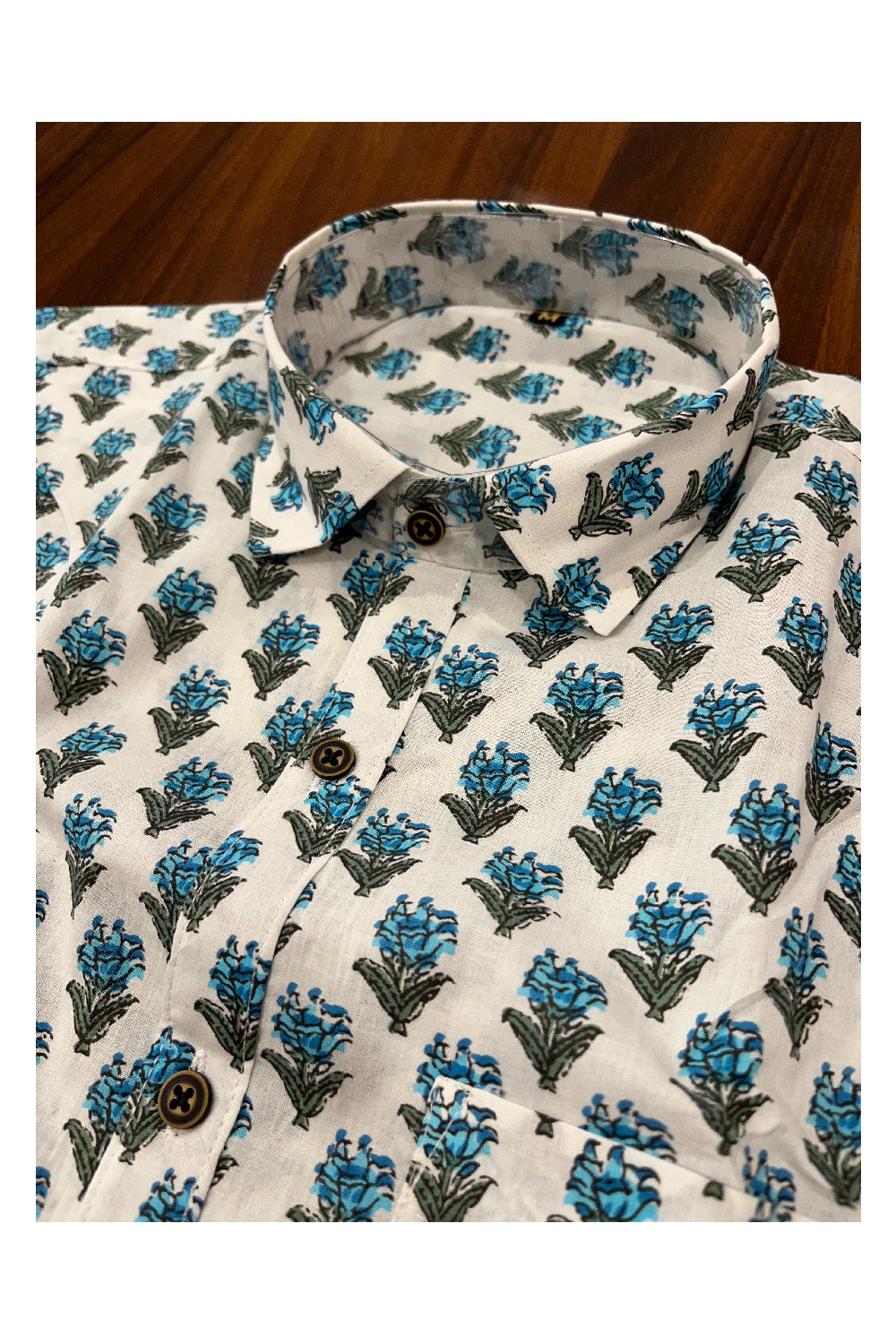 Southloom Jaipur Pure Cotton Printed Shirt For Men (Medium)