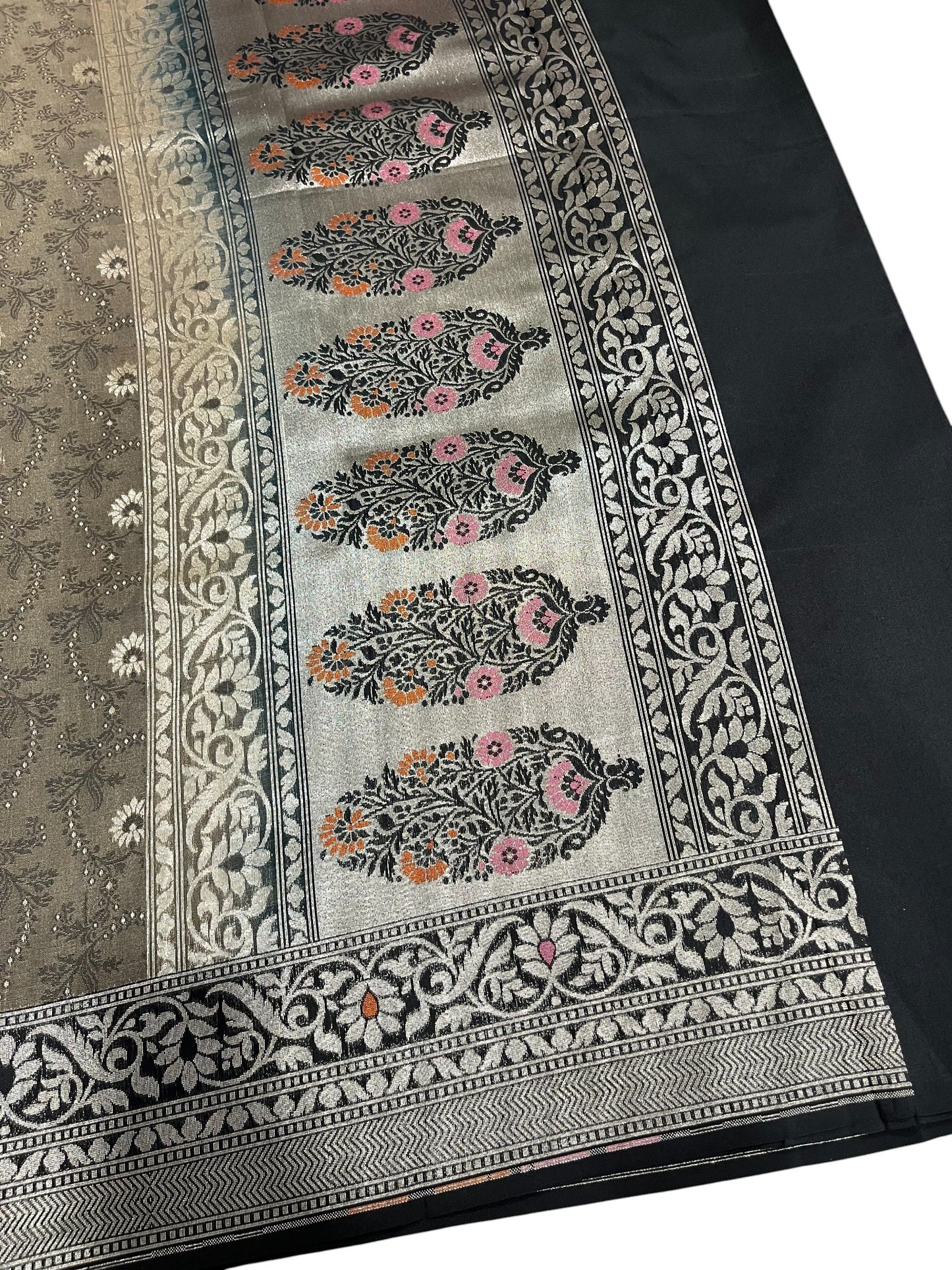 Southloom Banarasi Silk Saree with Woven Work on Body and Borders