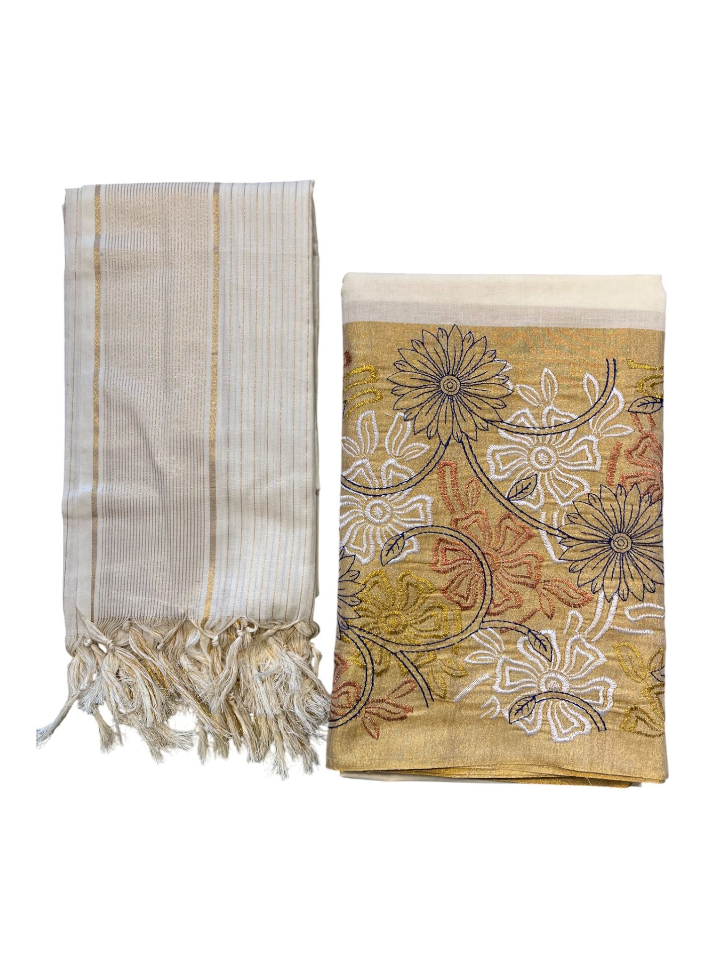 Southloom™ Cotton Churidar Salwar Suit Material with Embroidery Work (include Lines Shawl / Dupatta)