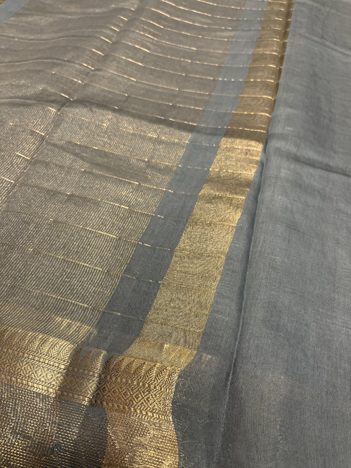 Southloom Georgete Banarasi Silk Saree with Woven Work on Body and Borders