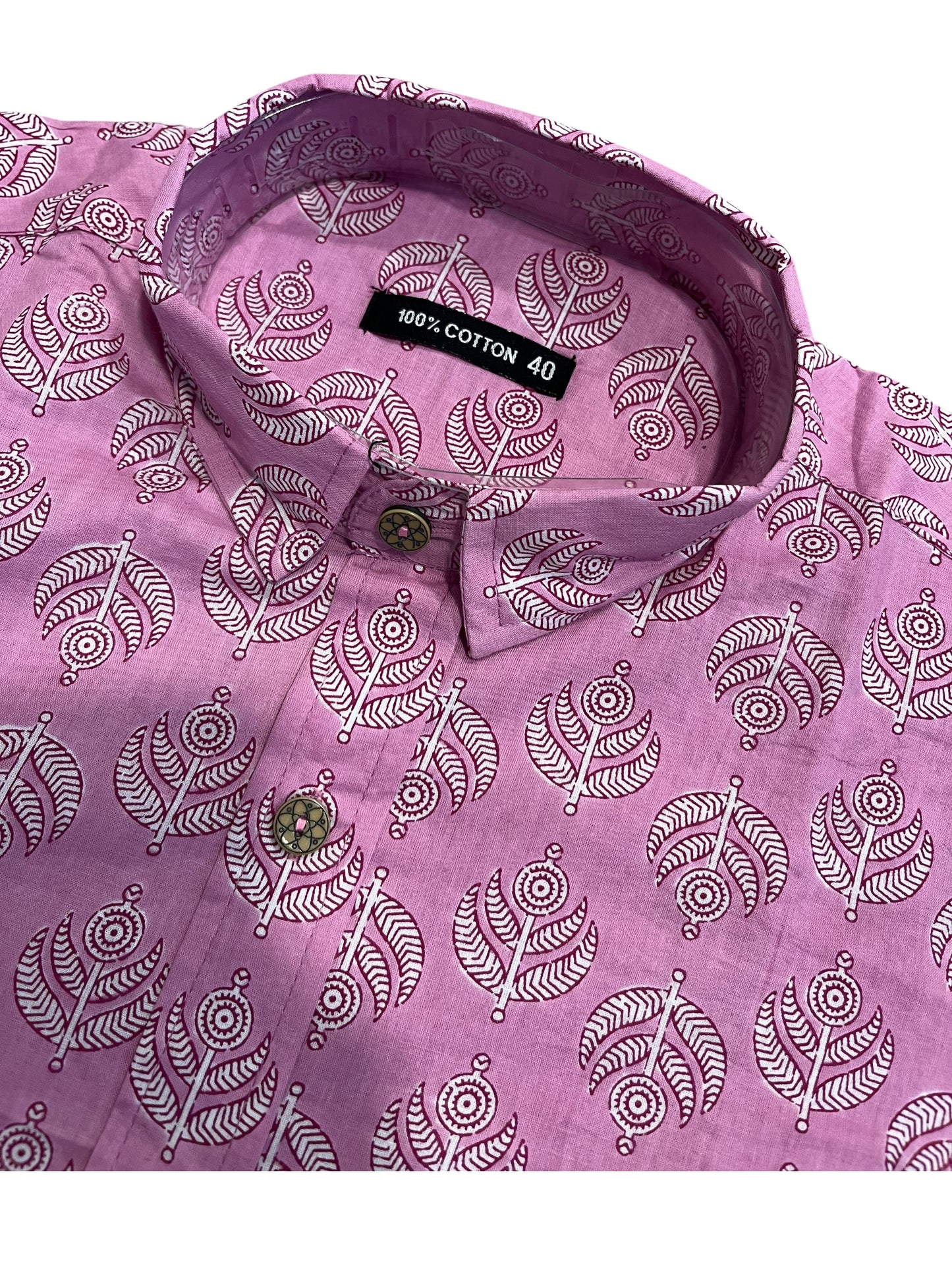 Southloom Jaipur Pure Cotton Printed Shirt For Men (Large)