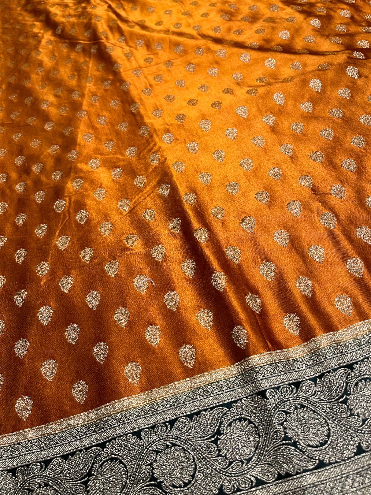 Southloom Satin Banarasi Silk Saree with Woven Work on Body and Borders