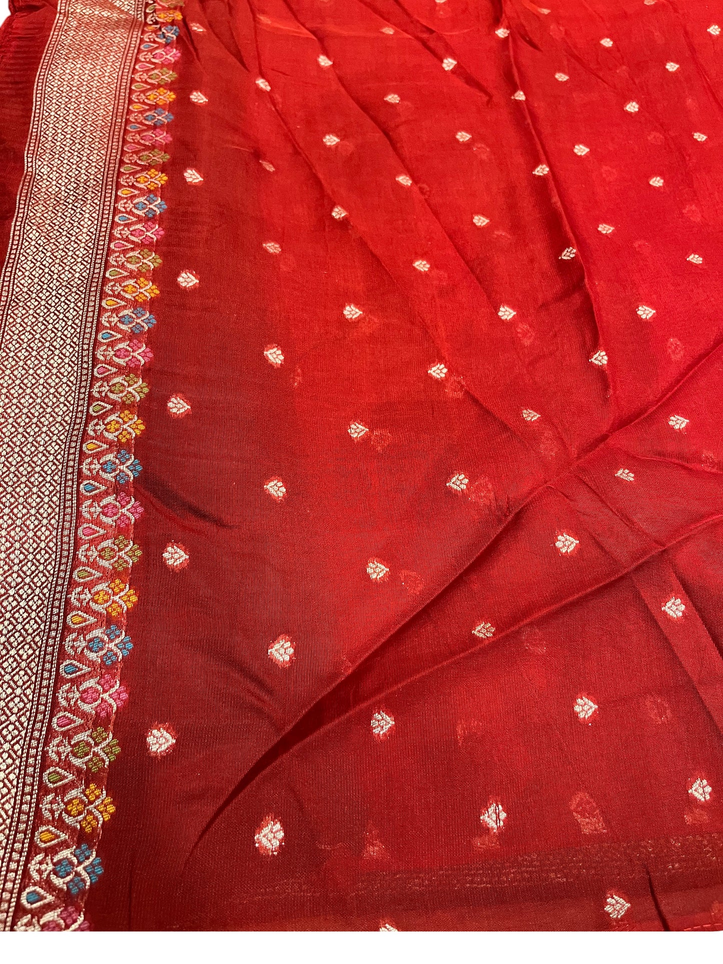 Southloom Banarasi Silk Saree with Woven Work on Body and Borders (Black & Brick Red)