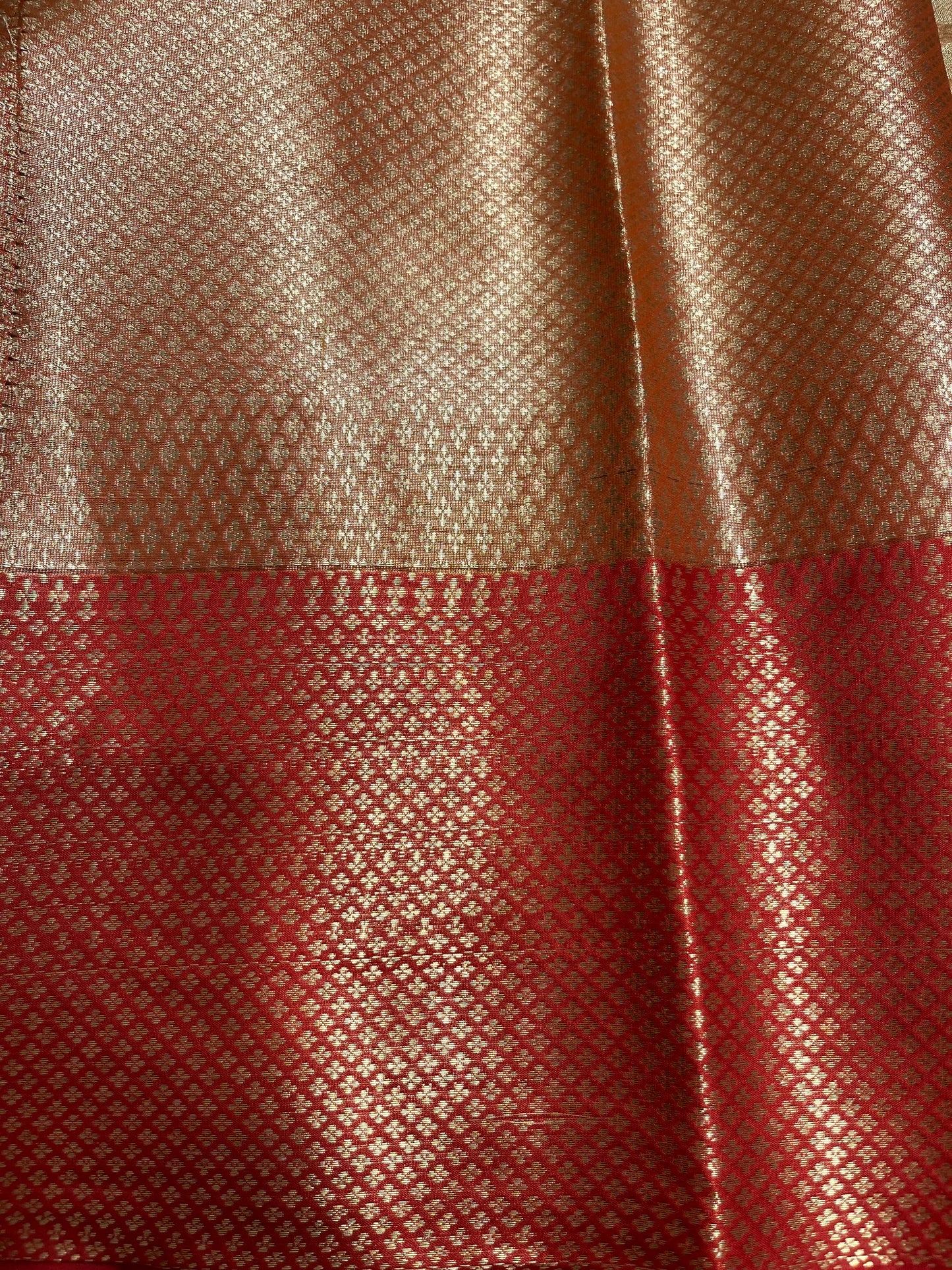 Southloom Semi Banarasi Katan Tissue Saree with Woven Work on Body and Borders