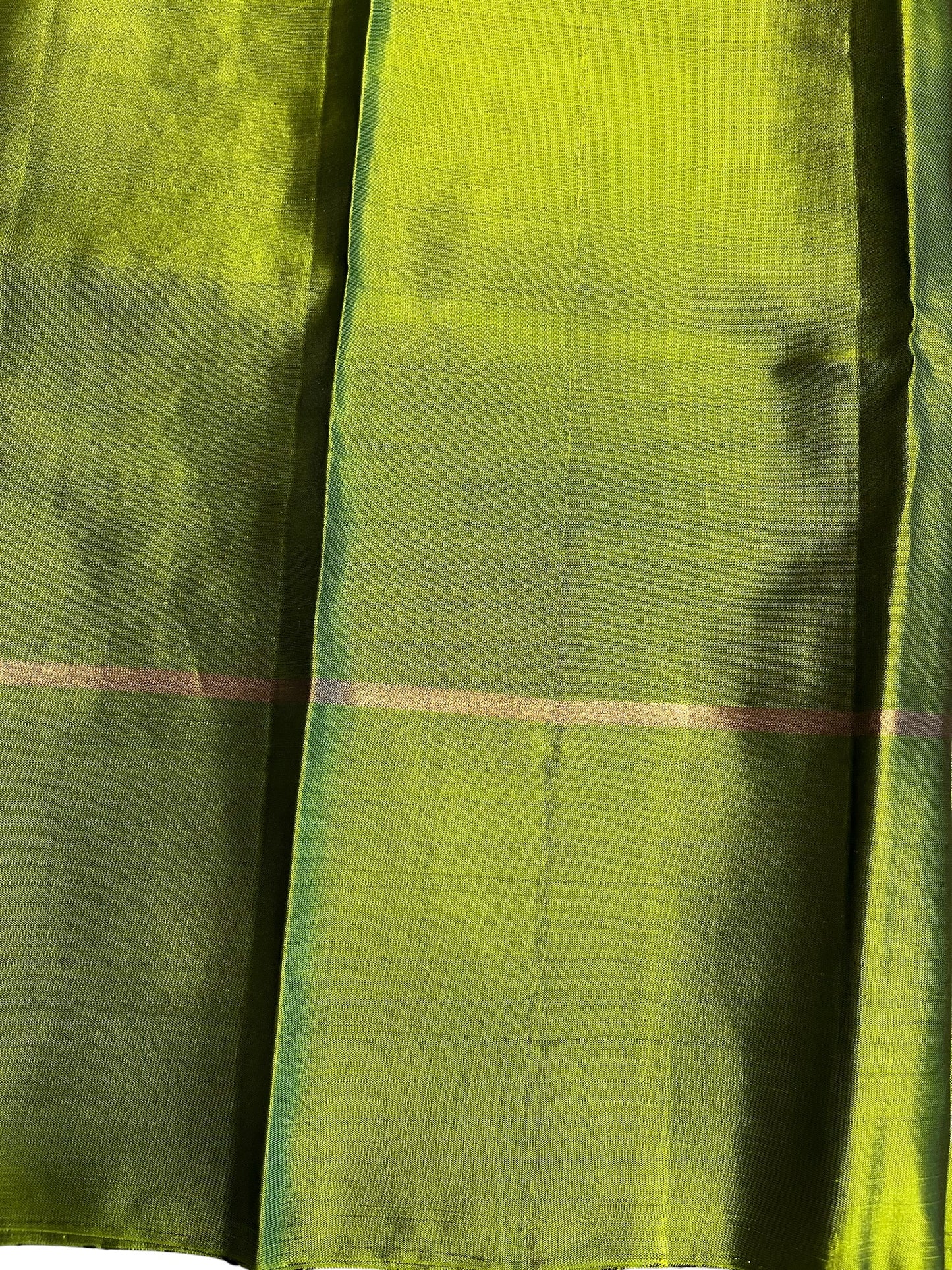 Southloom Pure Handloom Bridal Kanchipuram Silk Saree with Korvai Work (Green & Maroon)