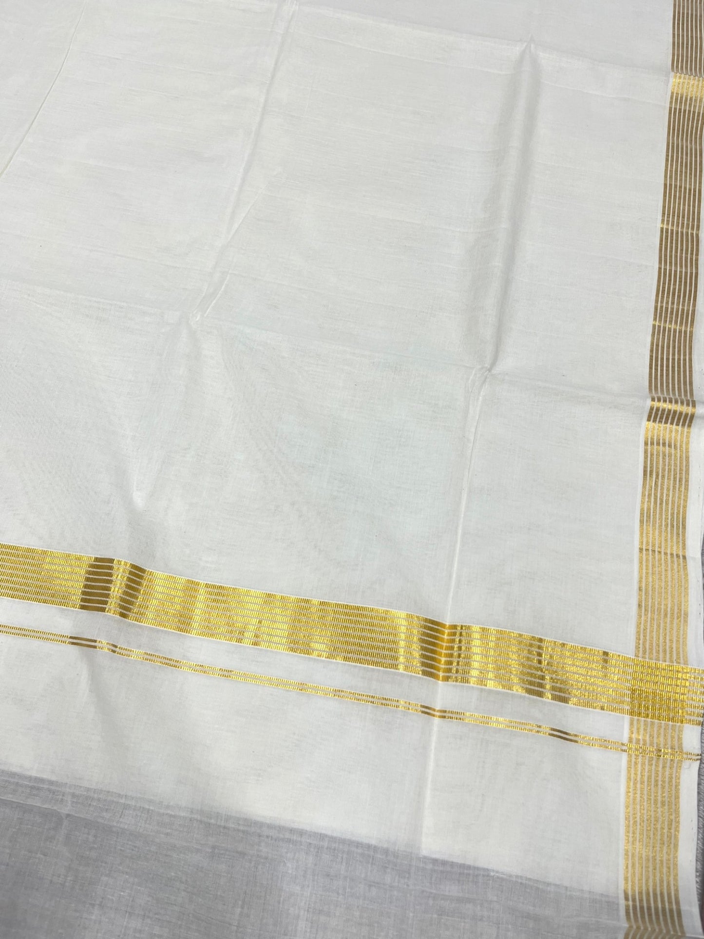 Southloom Super Premium Balaramapuram Handloom Cotton Saree with Gold Kasavu and Border