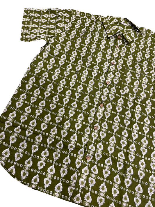 Southloom Jaipur Pure Cotton Printed Shirt For Men (4XL)
