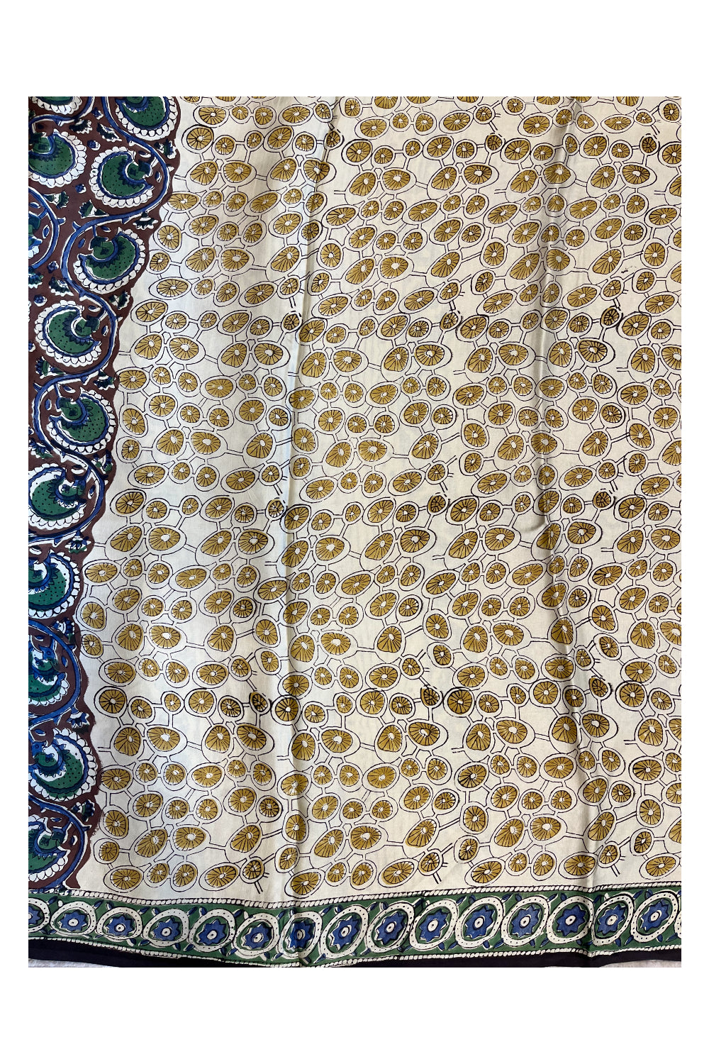 Southloom Pure Modal Silk Saree With Original Hand Block Print On Body Pallu And Blouse