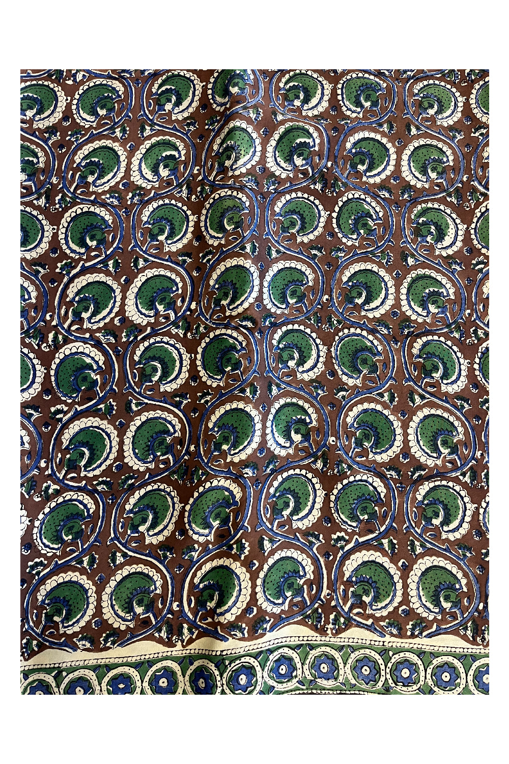 Southloom Pure Modal Silk Saree With Original Hand Block Print On Body Pallu And Blouse