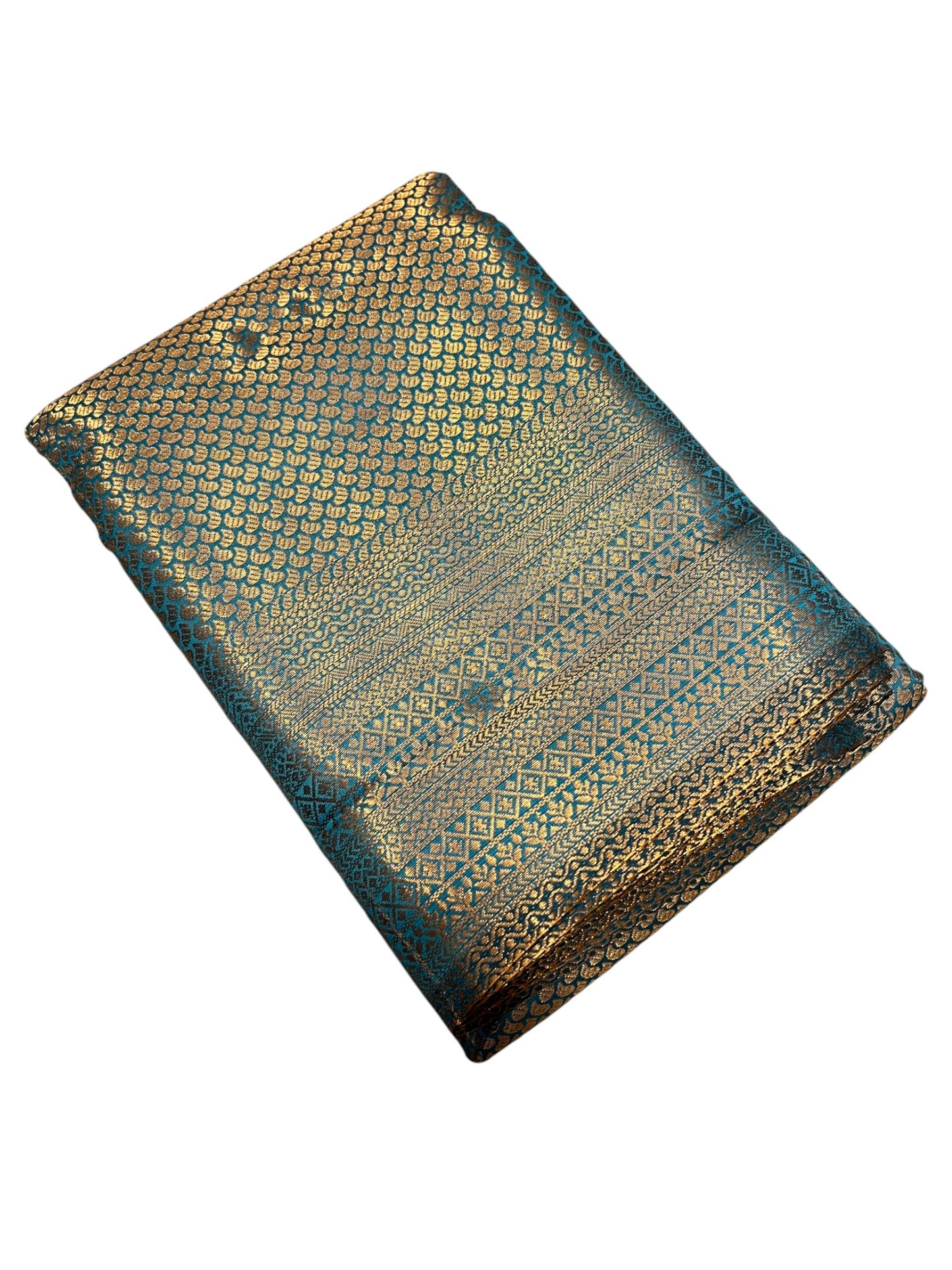Southloom Premium Semi Silk Zari Work Brocade Saree in Bridal Blue with Matching Pallu