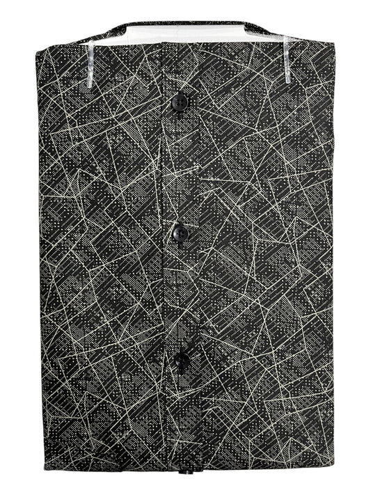 Southloom Pure Cotton Black Printed Shirt (38 HS)