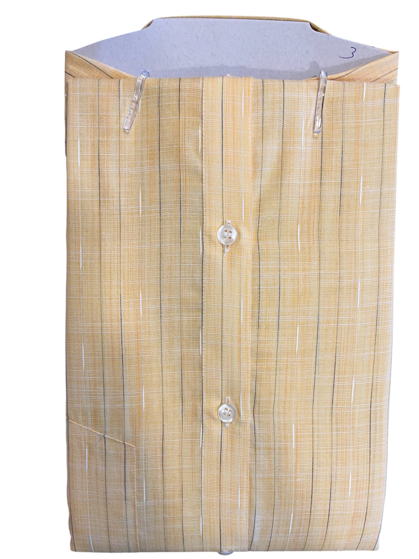 Pure Cotton Yellow Plain Shirt SLSHIRT 48 FS