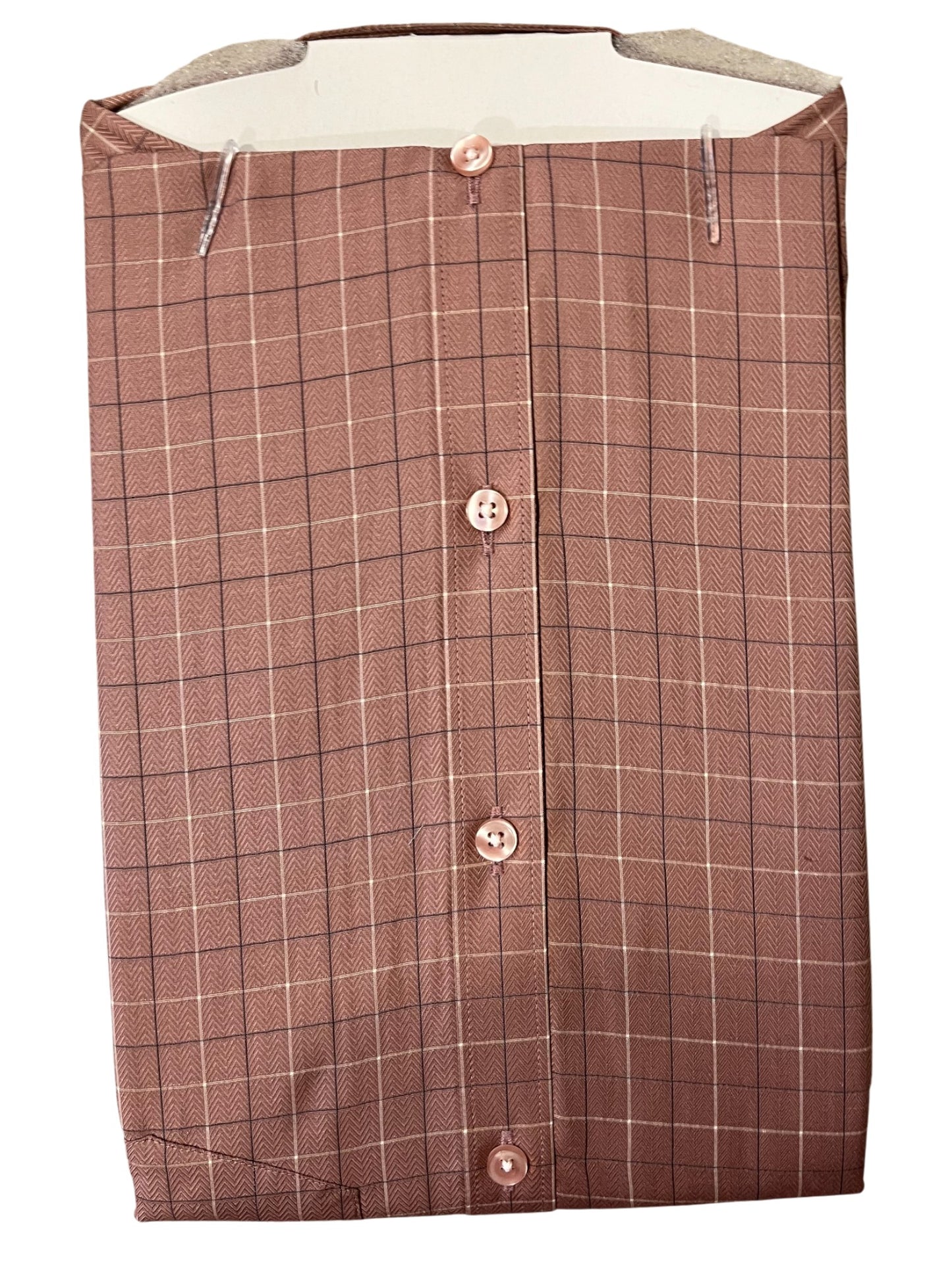 Southloom Pure Cotton Brown Cheack Shirt (40 HS)