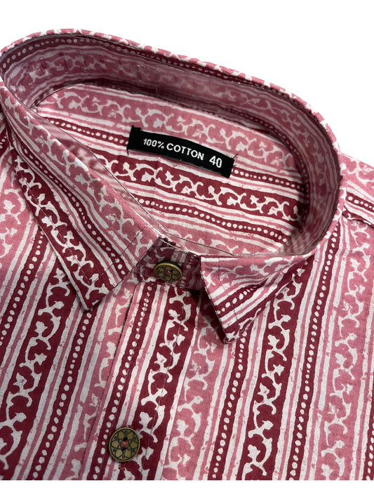 Southloom Jaipur Pure Cotton Printed Shirt For Men (Large)