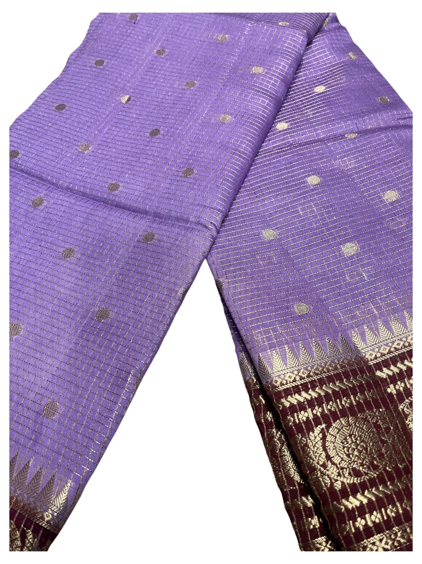 Southloom Banarasi Semi Silk Saree with Woven Work on Body(Lavander)
