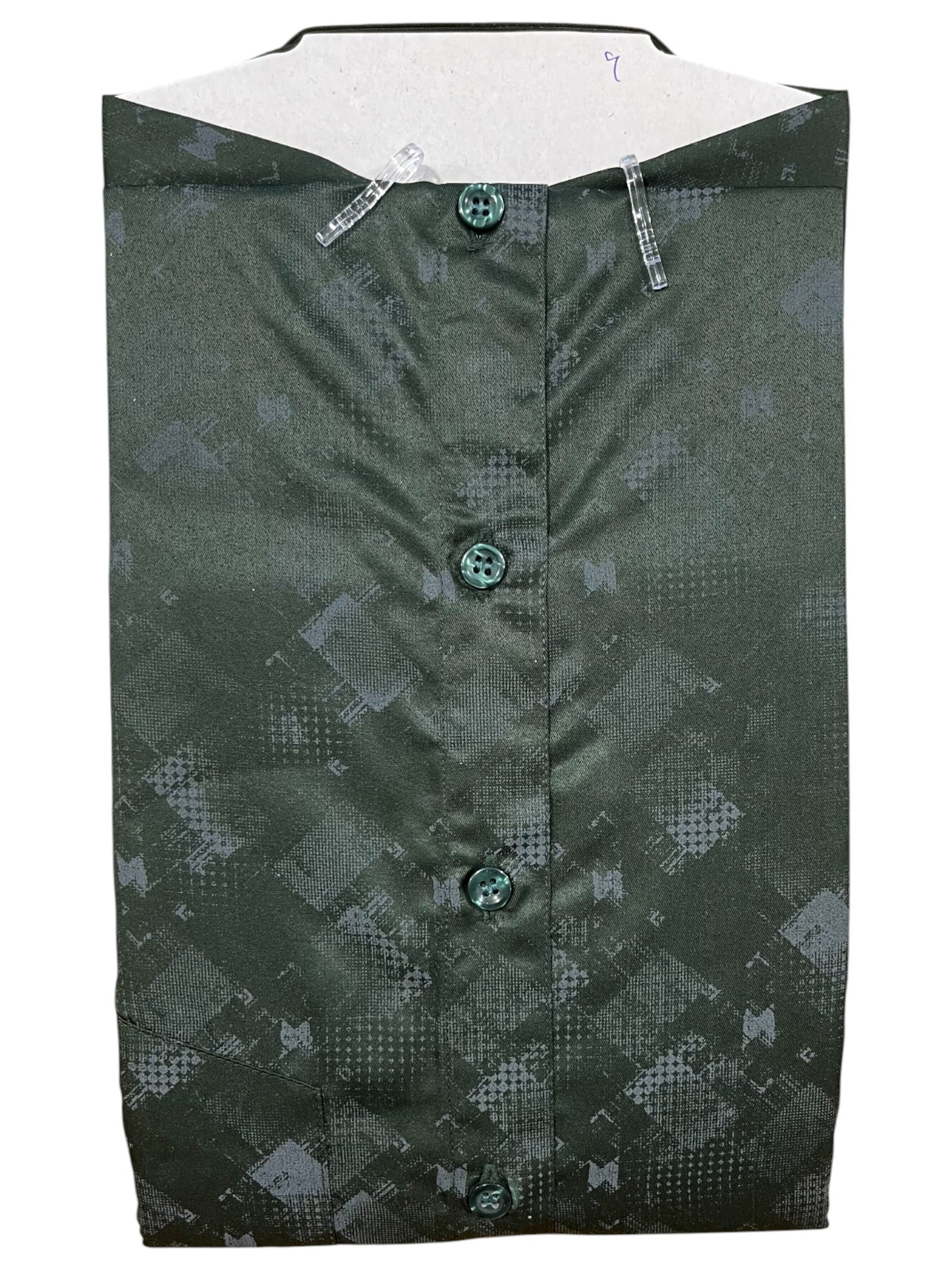 Southloom Pure Cotton Shirt with Green Printed SLSHIRT 38 HS