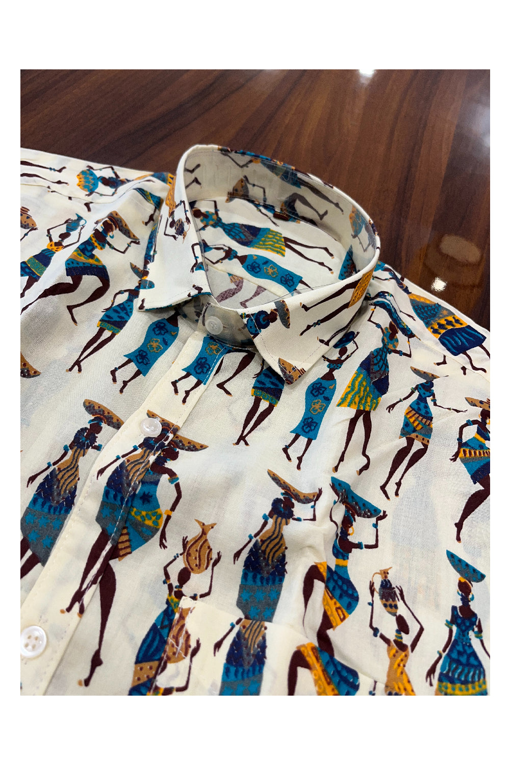 Southloom Jaipur Pure Cotton Printed Shirt For Men (3XL)