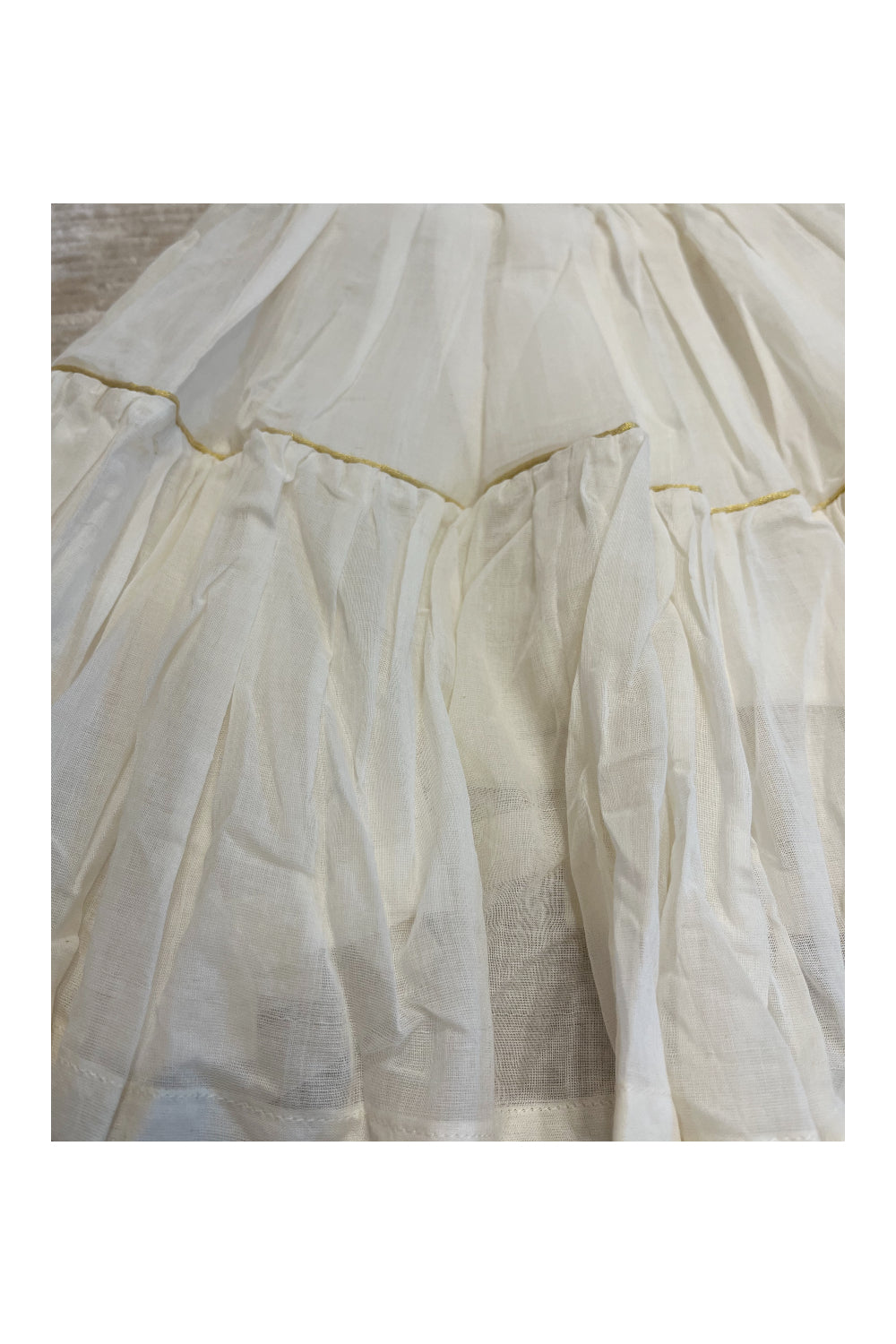 Southloom Premium Kasavu Frock in Balaramapuram Handloom Fabric for Girls