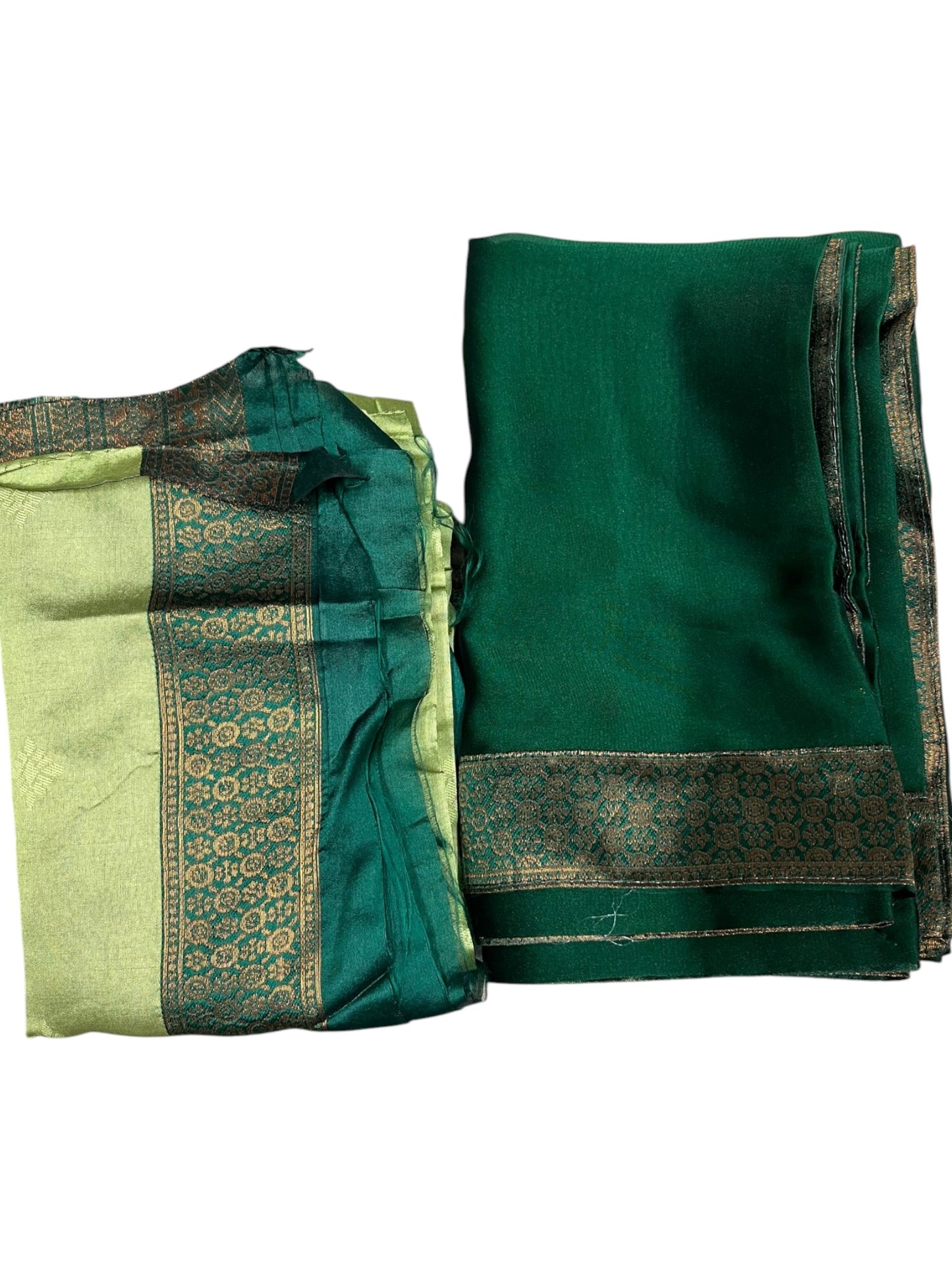 Southloom Semi Silk Dhavani Set with Pavada and Green Blouse PieceSLDHAVANI SL542