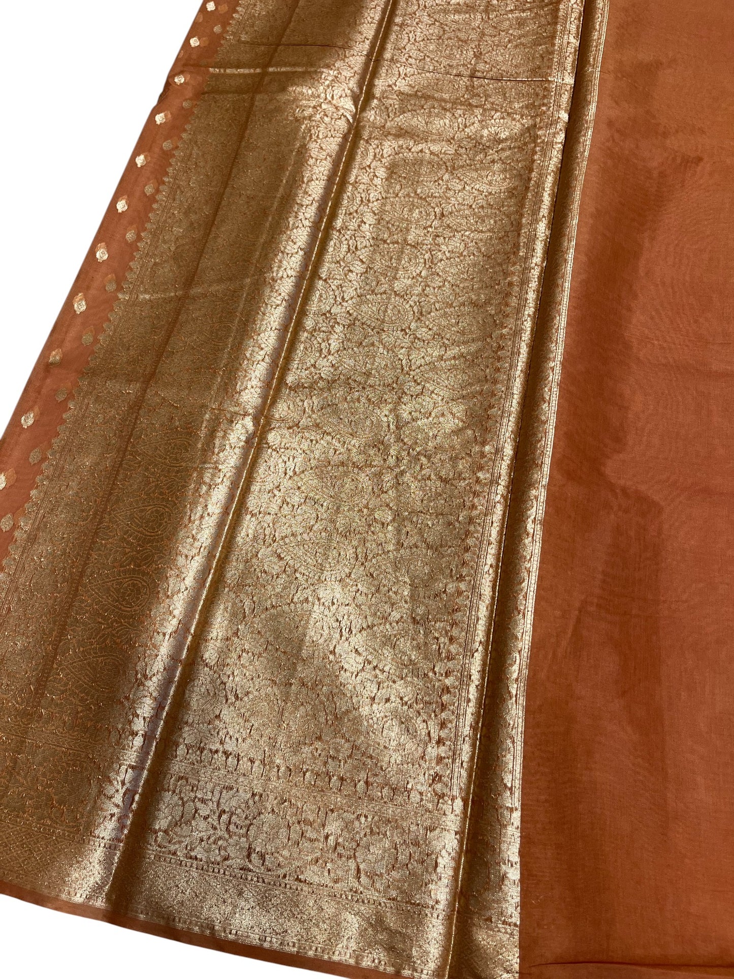 Southloom Cotton Banarasi Silk Saree with Woven Work on Body and Borders