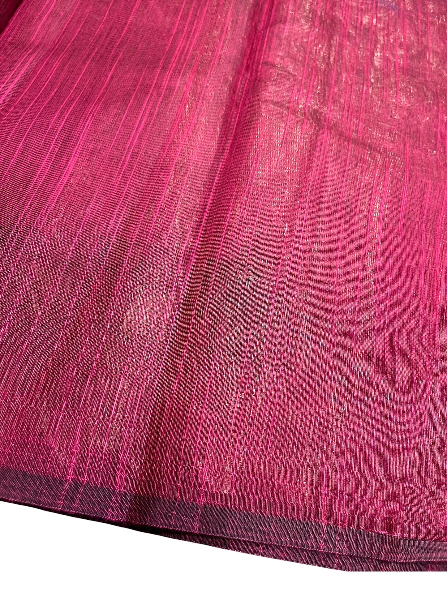 Southloom Banarasi Silk Saree with Woven Work on Body and Borders (Magenta)