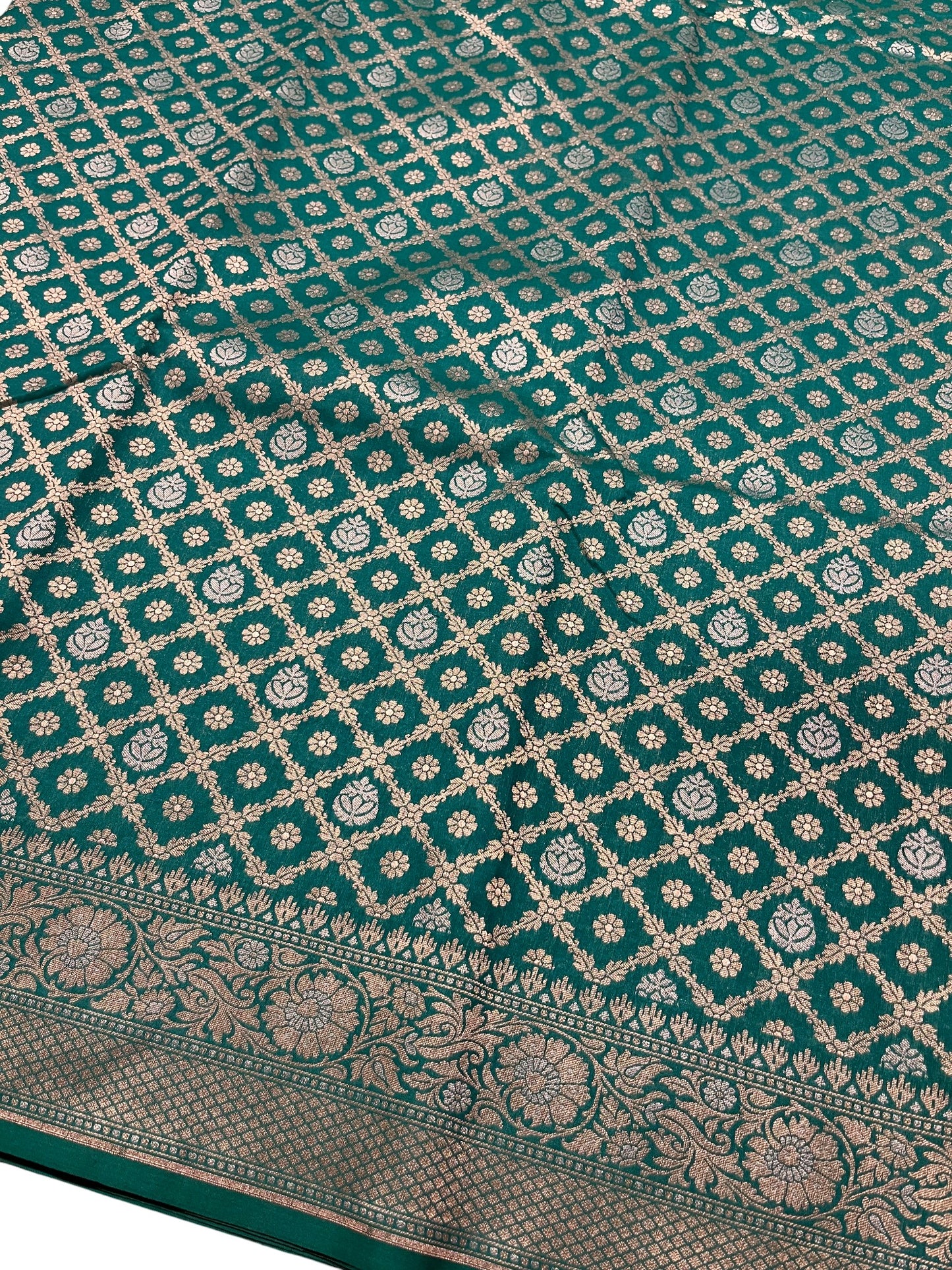 Southloom Pure Banarasi Silk Saree with Woven Work on Body and Borders