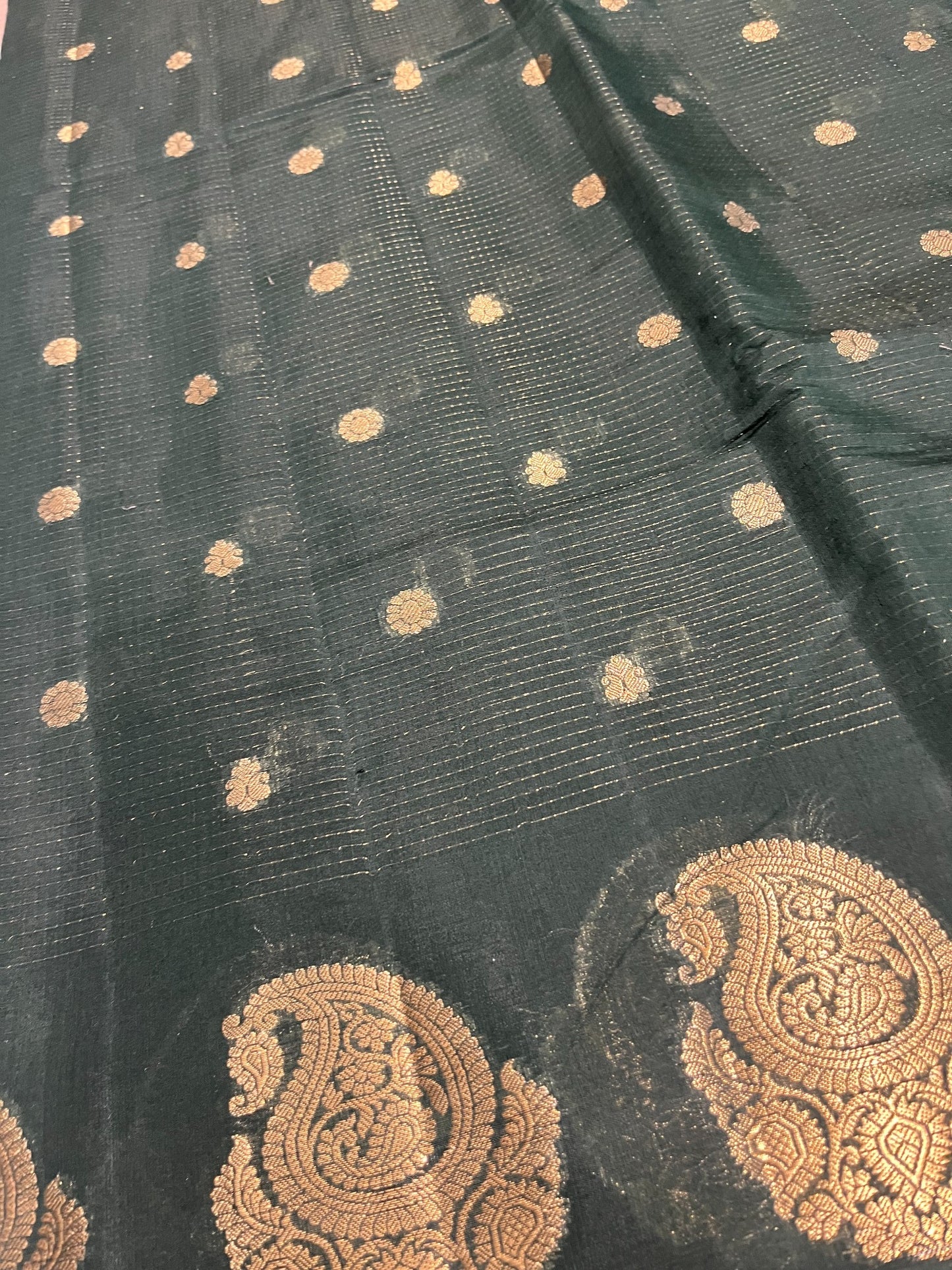 Southloom Georgete Banarasi Silk Saree with Woven Work on Body and Borders