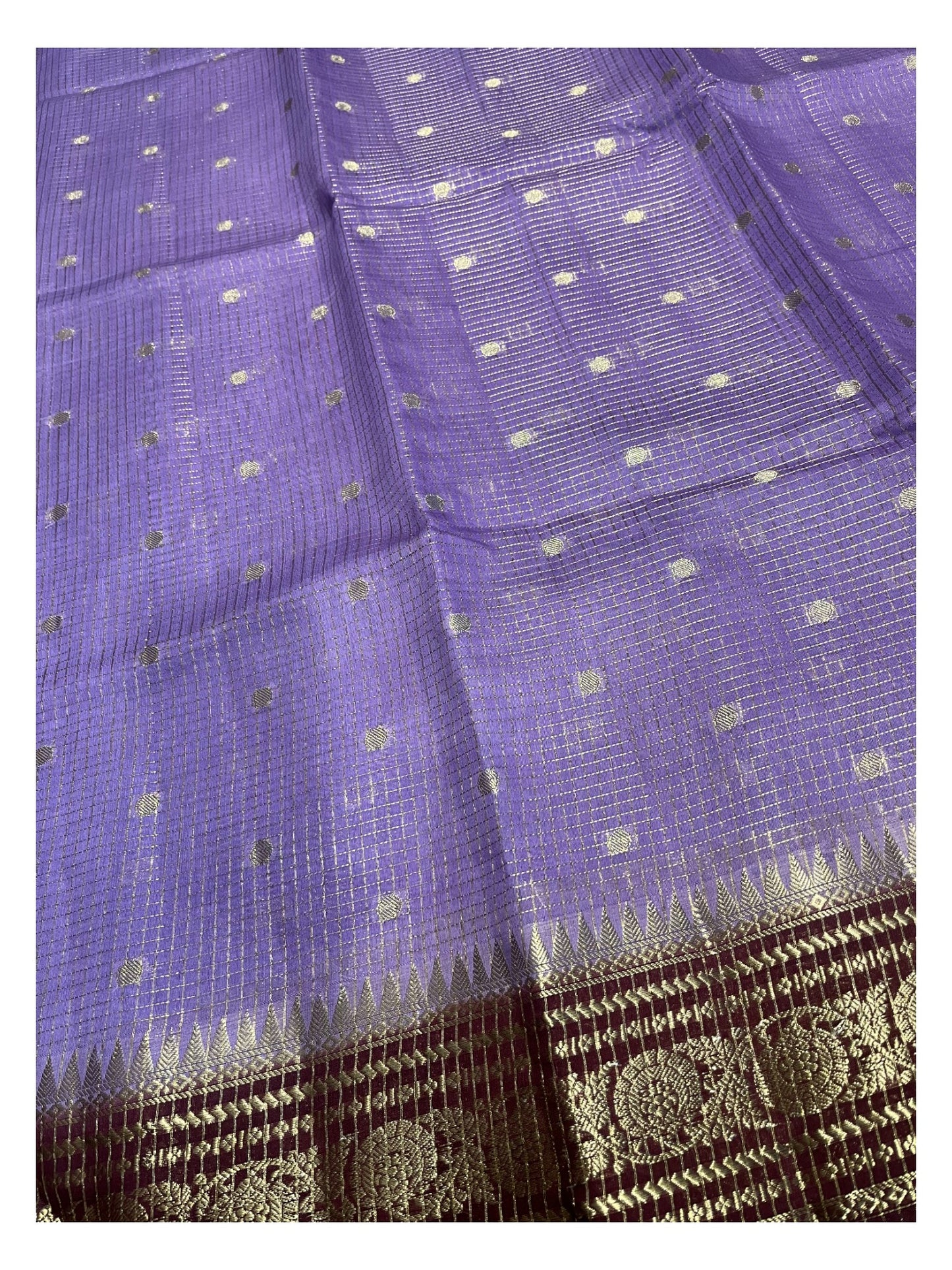 Southloom Banarasi Semi Silk Saree with Woven Work on Body(Lavander)
