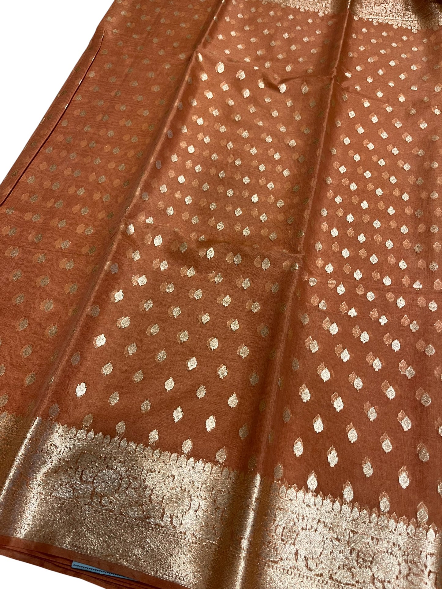 Southloom Cotton Banarasi Silk Saree with Woven Work on Body and Borders