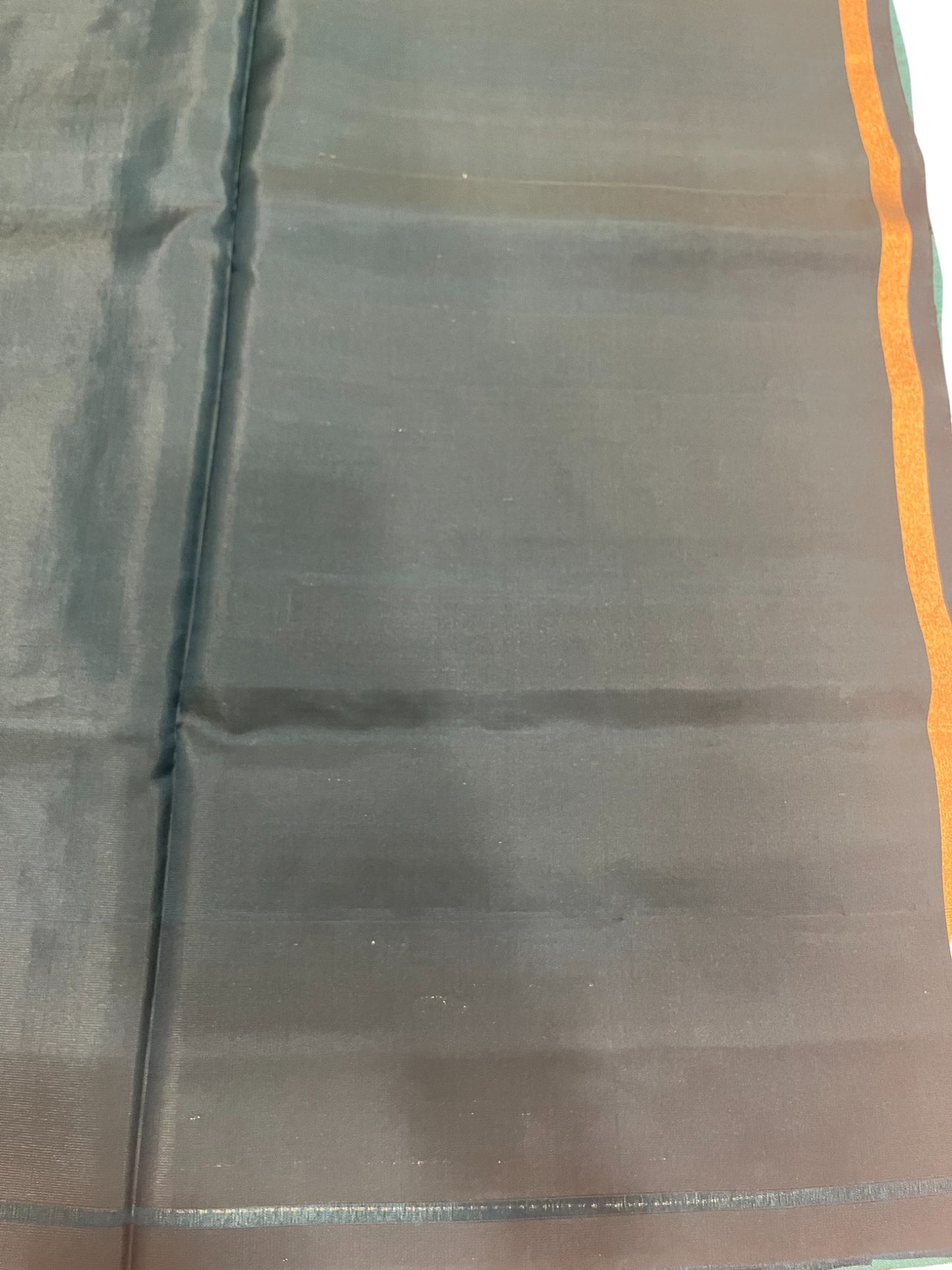 Southloom Pure Handloom Kanchipuram Silk Saree with Korvai Work (Blue & Green)