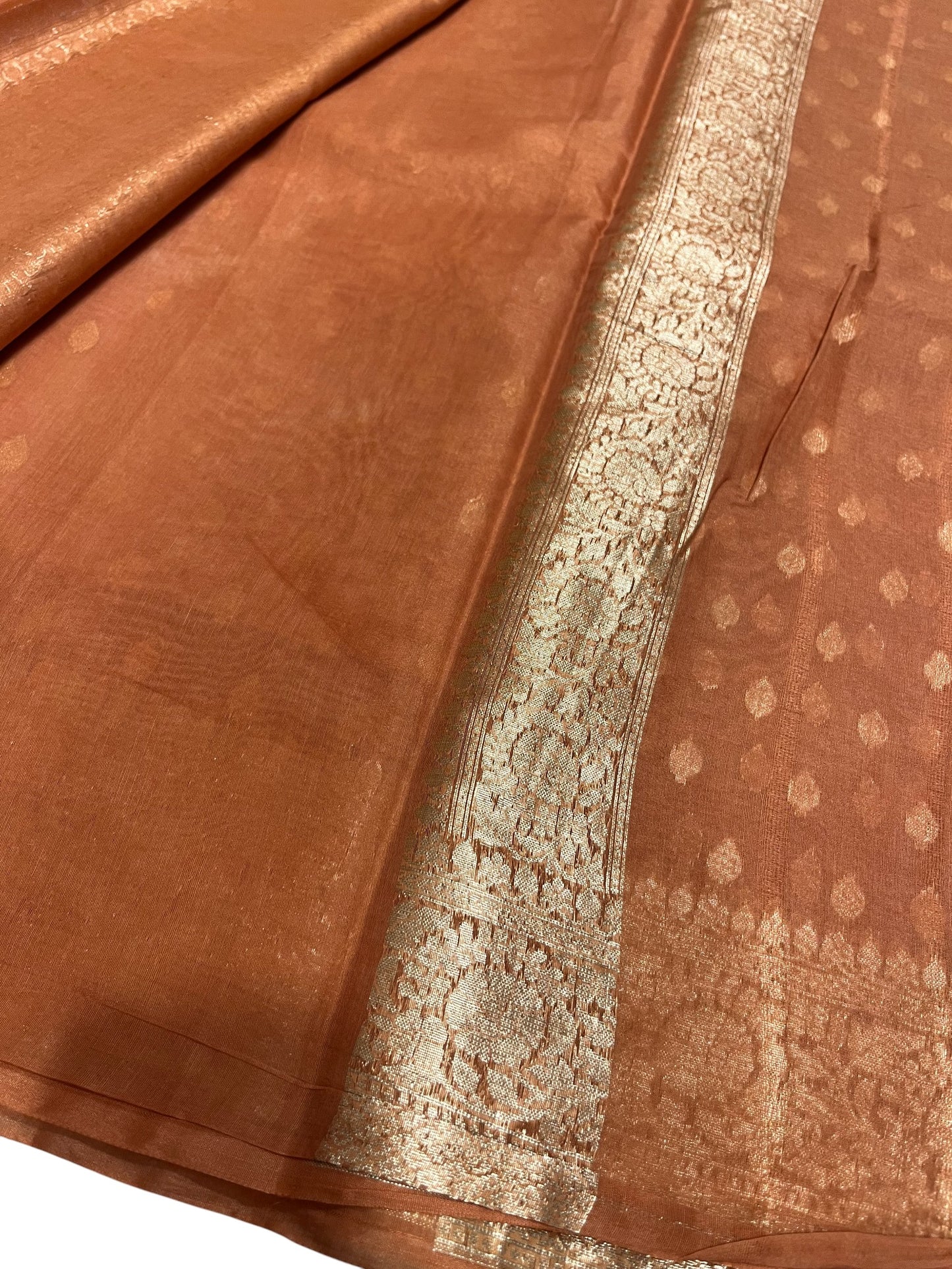 Southloom Cotton Banarasi Silk Saree with Woven Work on Body and Borders