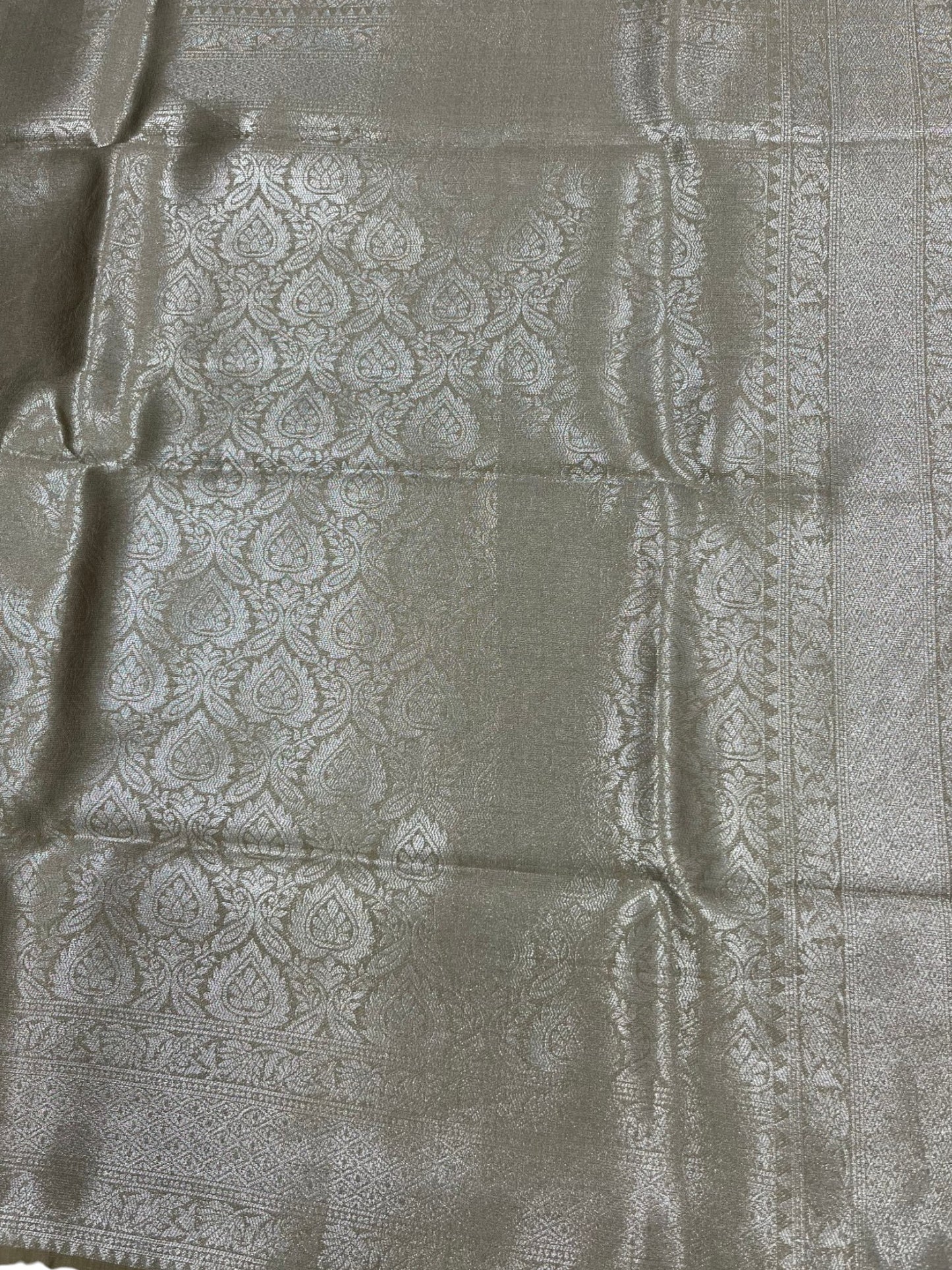 Southloom Tissue Silk Saree with Woven Work on Body and Borders