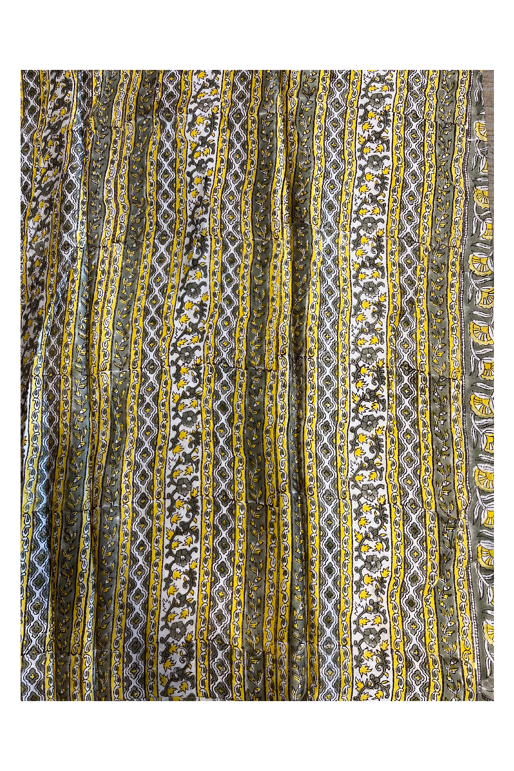 Southloom Pure Modal Silk Saree With Original Hand Block Print On Body Pallu And Blouse
