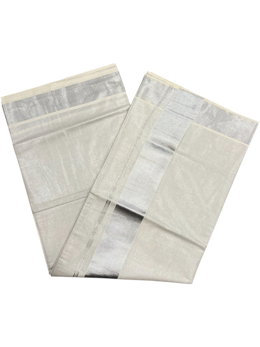 Southloom Silver Kasavu Tissue Plain Kerala Saree