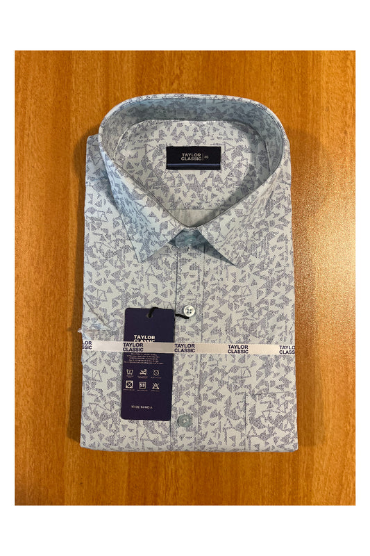 Pure Cotton Blue Printed Shirt SLSHIRT 46 HS