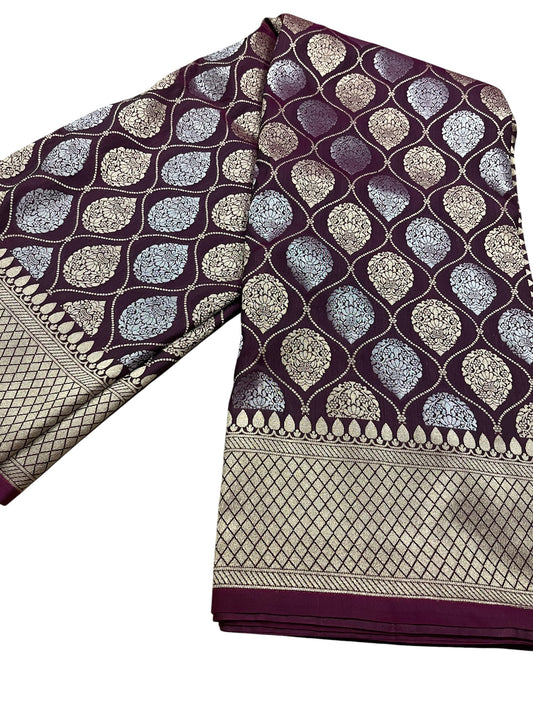 Southloom Pure Banarasi Silk Saree with Woven Work on Body and Borders