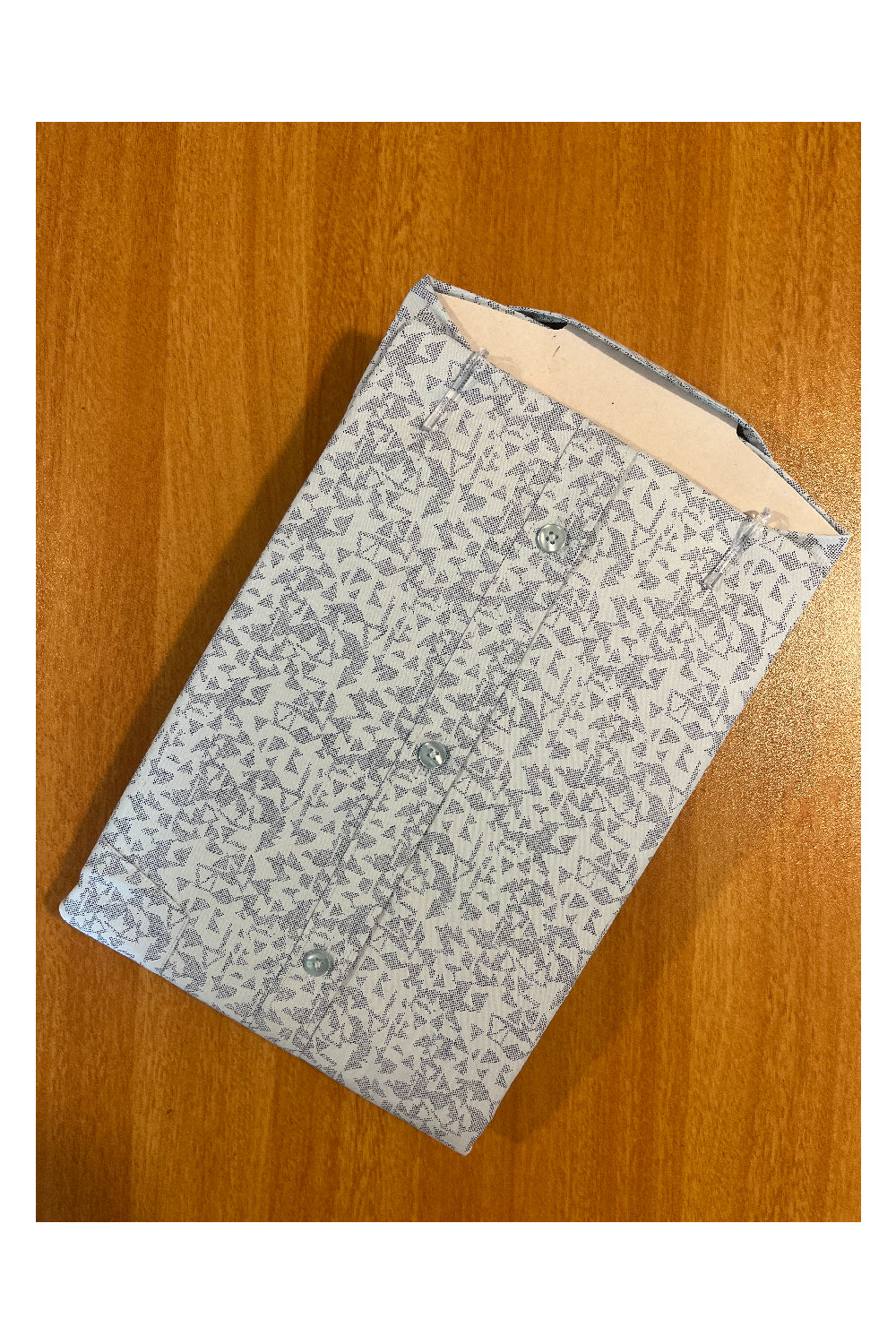 Pure Cotton Blue Printed Shirt SLSHIRT 46 HS