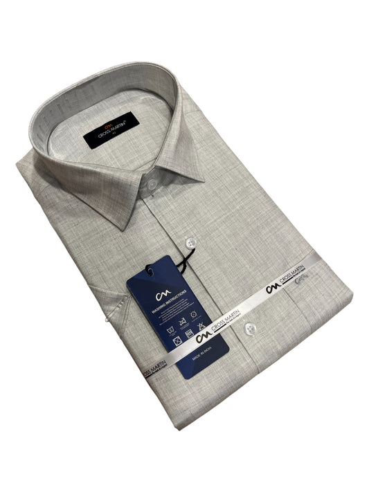 Southloom Pure Cotton Gray Plain Shirt (XL HS)