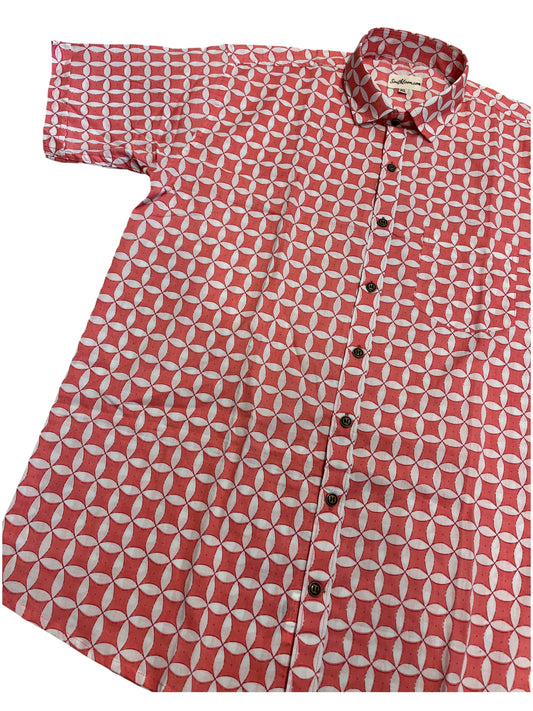 Southloom Jaipur Pure Cotton Printed Shirt For Men (XL)