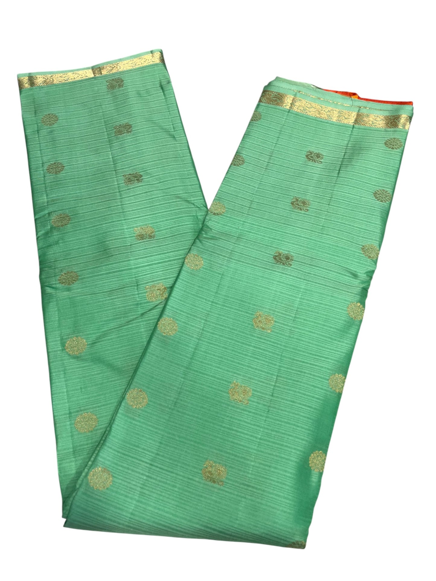 Southloom Premium Handloom Bridal Kanchipuram Silk Saree with Korvai Work (Green)