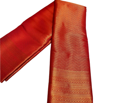 Southloom Semi Silk Brocade Bridal Saree WIth Woven Borders