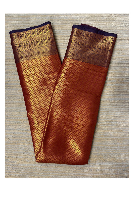 Southloom Banarasi Silk Brocade Bridal Saree WIth Woven Borders And Blouse Piece