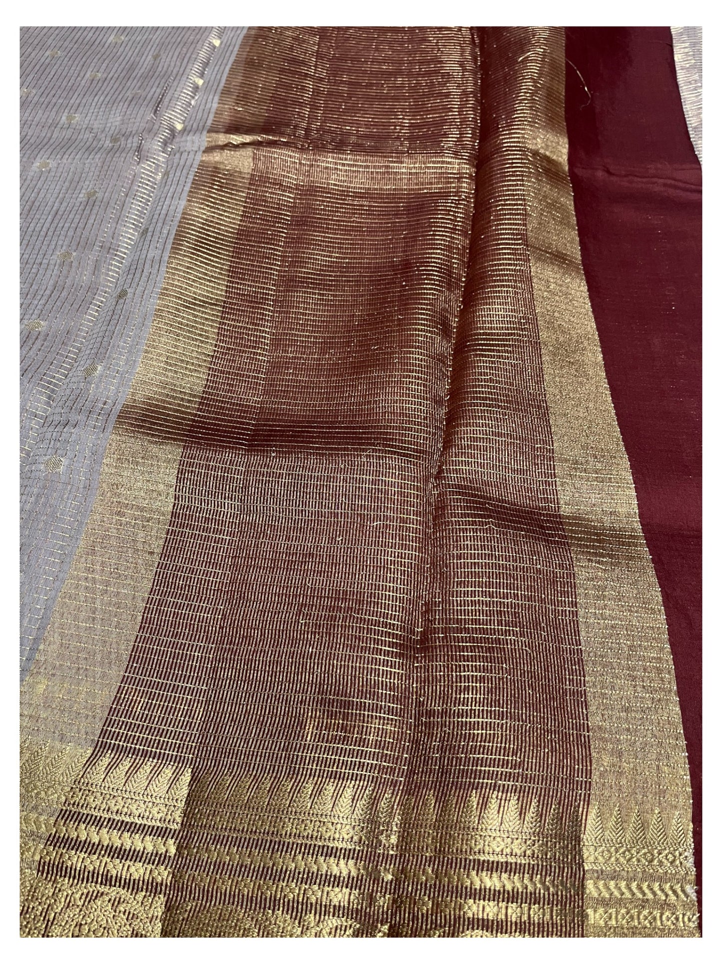 Southloom Banarasi Semi Silk Saree with Woven Work on Body(Gray)