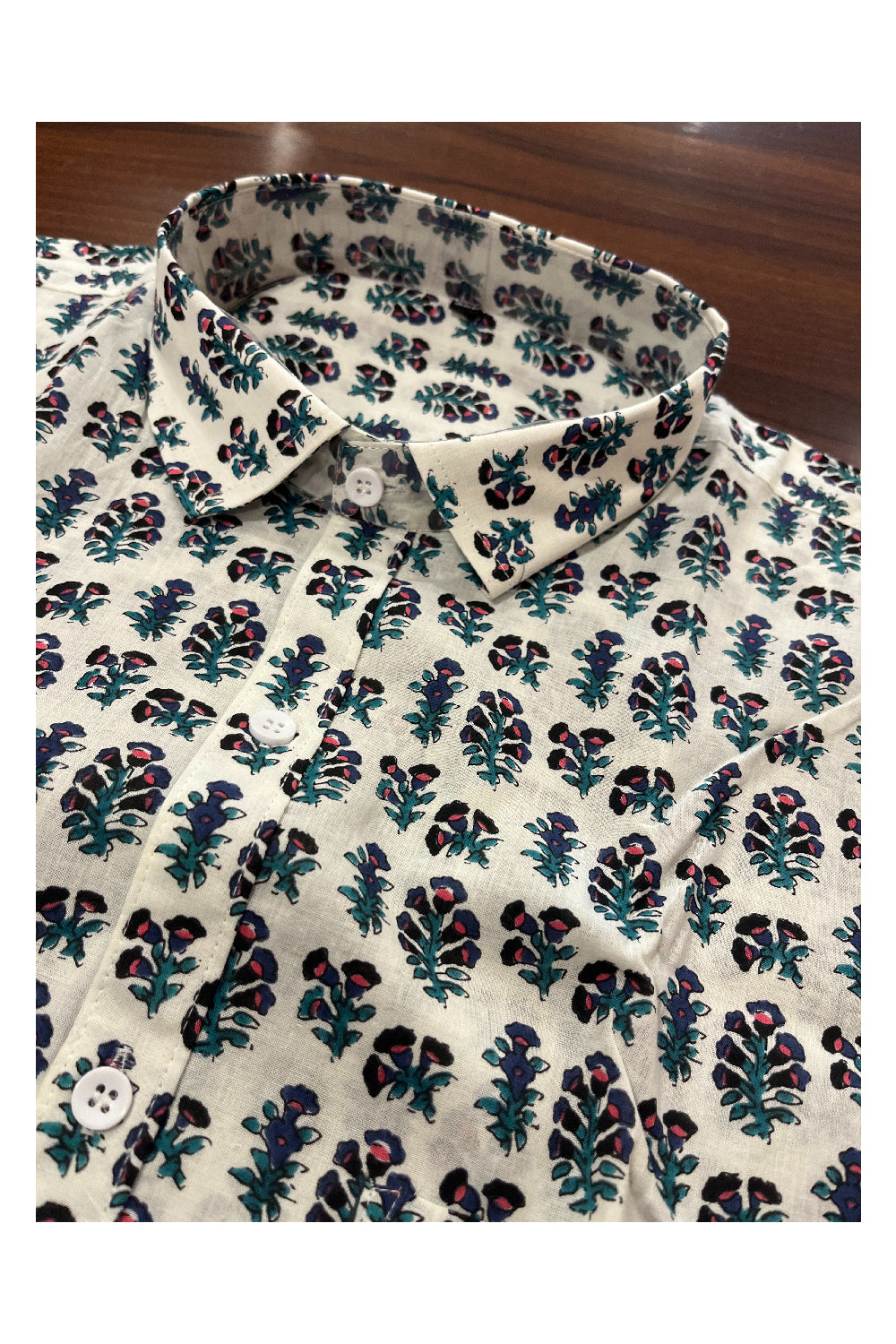 Southloom Jaipur Pure Cotton Printed Shirt For Men (3XL)