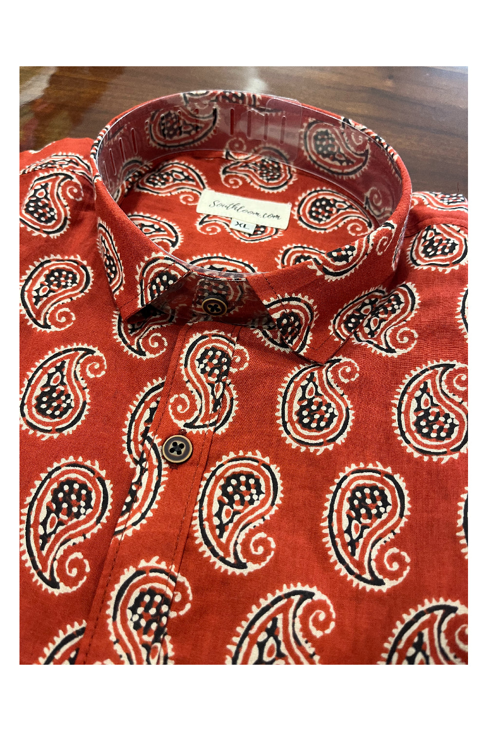 Southloom Jaipur Pure Cotton Printed Shirt For Men (XL)