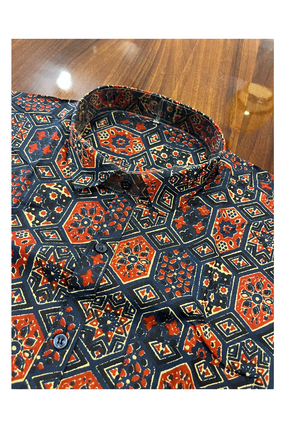 Southloom Jaipur Pure Cotton Printed Shirt For Men (3XL)