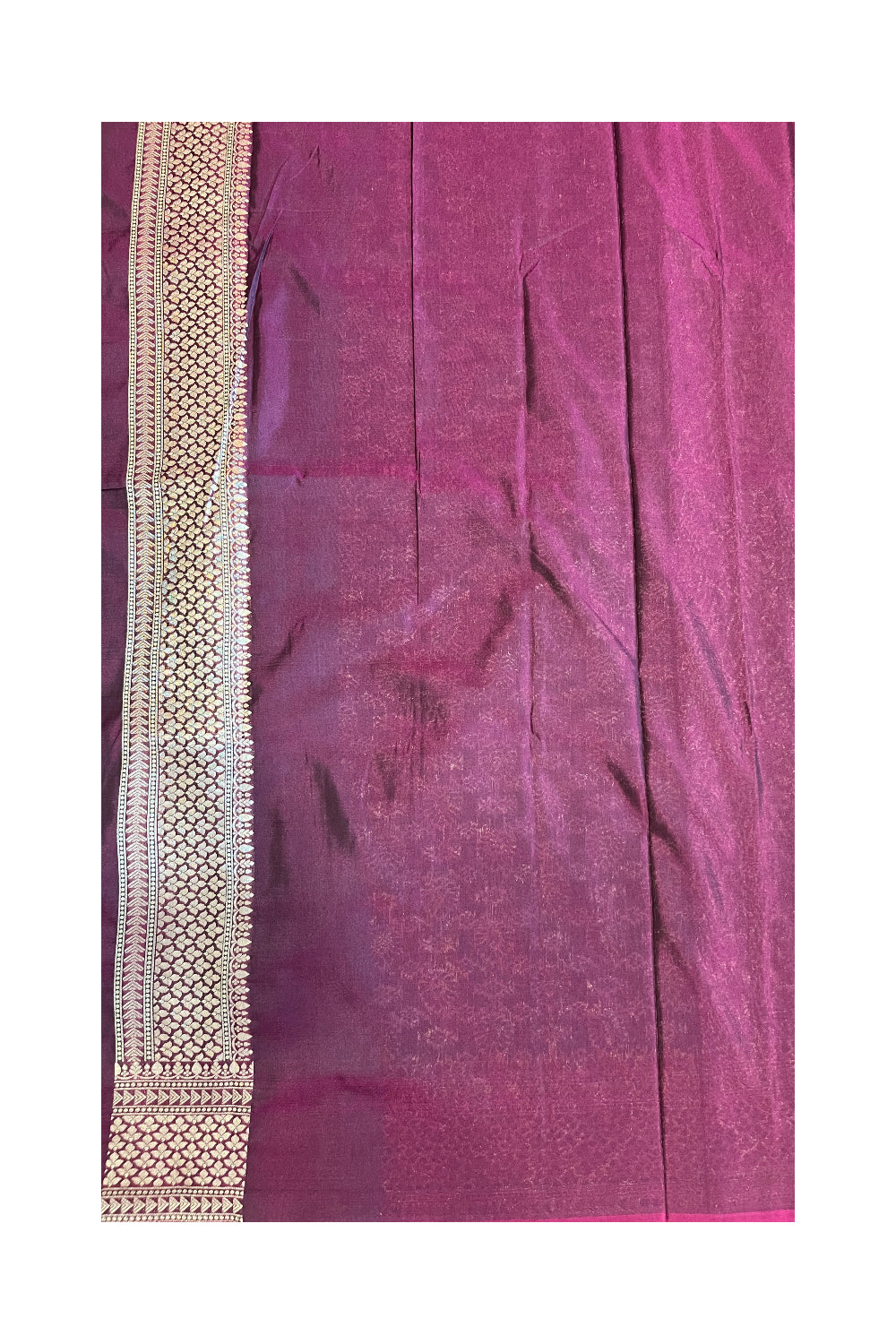 Southloom Banarasi Georgette Woven Work Saree in Green and Magenta