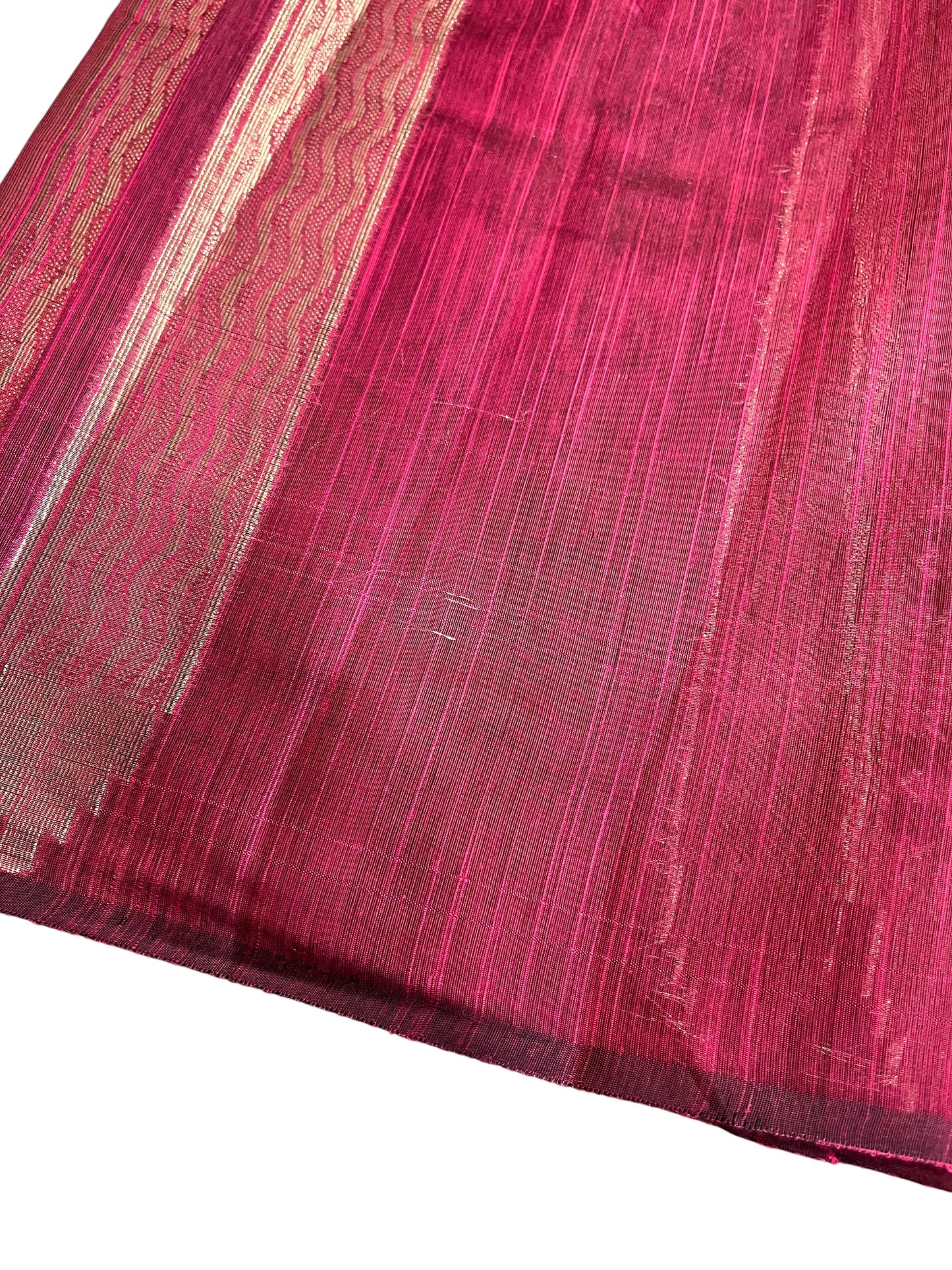 Southloom Banarasi Silk Saree with Woven Work on Body and Borders (Magenta)