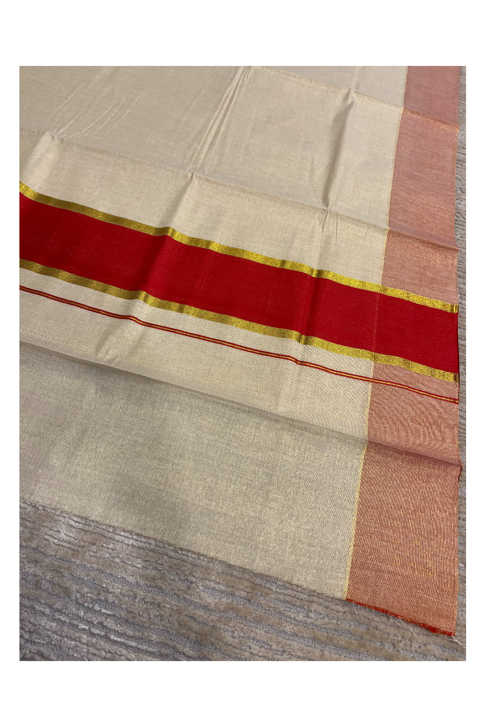 Southloom Kerala Tissue Kasavu Saree