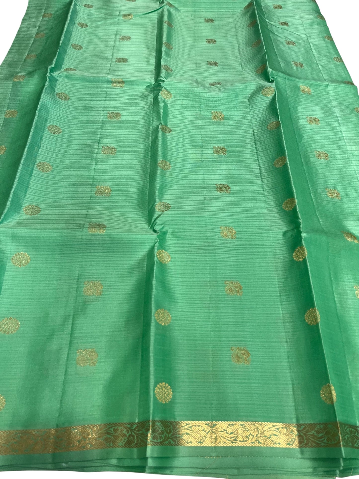 Southloom Premium Handloom Bridal Kanchipuram Silk Saree with Korvai Work (Green)